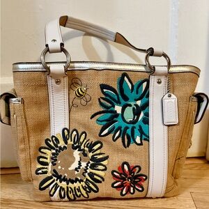 Coach 2005 Limited Edition Flower and Bumblebee Tote (Like New)